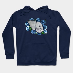 Cute Floral Elephant Art Hoodie